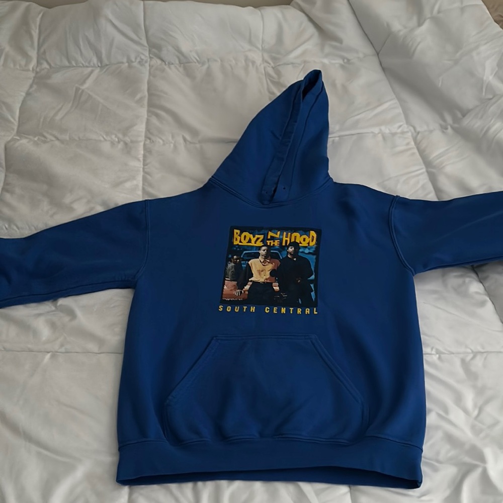Blue Boyz N The Hood hoodie with Boyz N The Hood graphic in front and back.